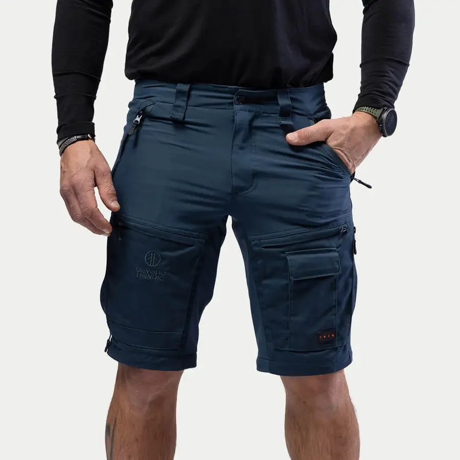 detail Beyond Nordic Sweden blaue Herren Outdoor-Zip-Off-Hose 2-in-1