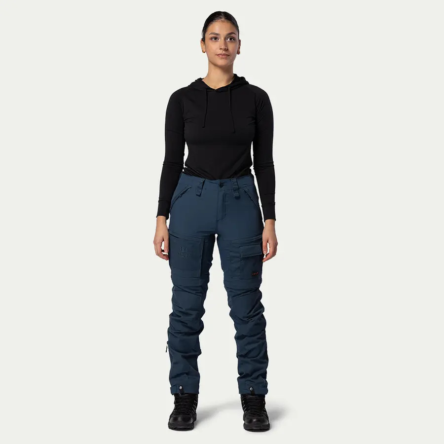 detail Beyond Nordic Sweden Zip-Off blaue Damen Outdoor-Zip-Off-Hose 2-in-1 Teflon EcoE