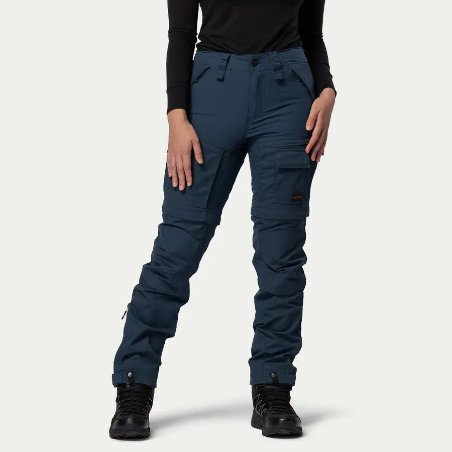 detail Beyond Nordic Sweden Zip-Off blaue Damen Outdoor-Zip-Off-Hose 2-in-1 Teflon EcoE