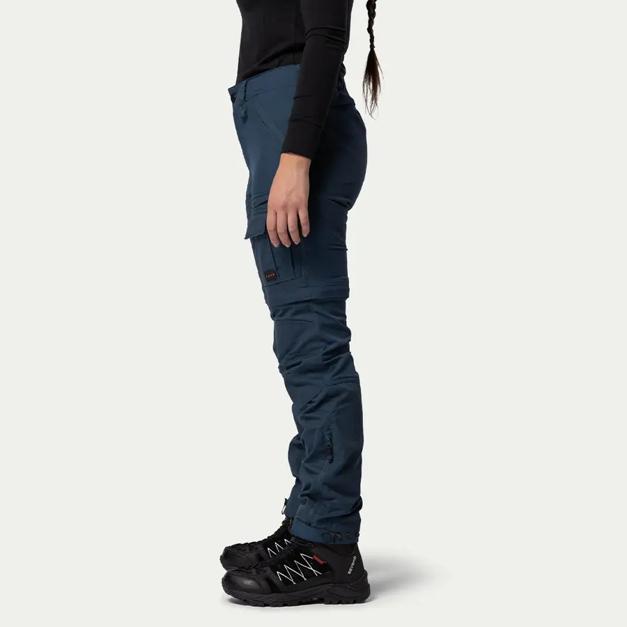 detail Beyond Nordic Sweden Zip-Off blaue Damen Outdoor-Zip-Off-Hose 2-in-1 Teflon EcoE