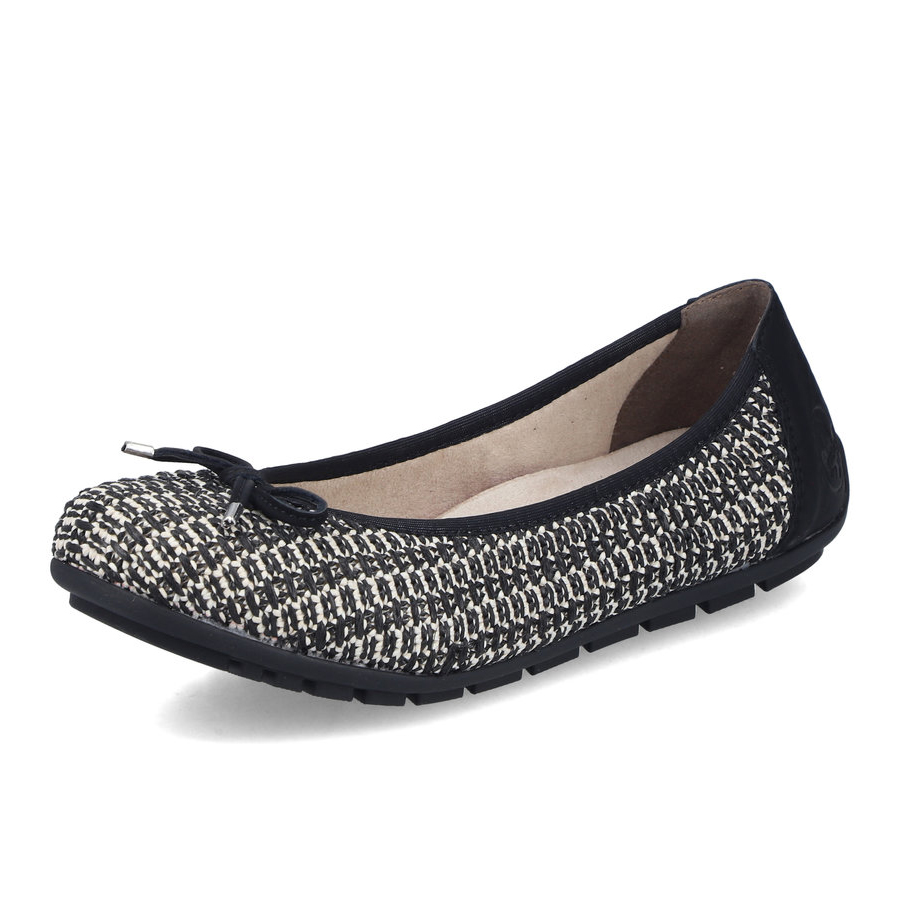 detail RIEKER 43850-00 schwarze Damen Ballerinas