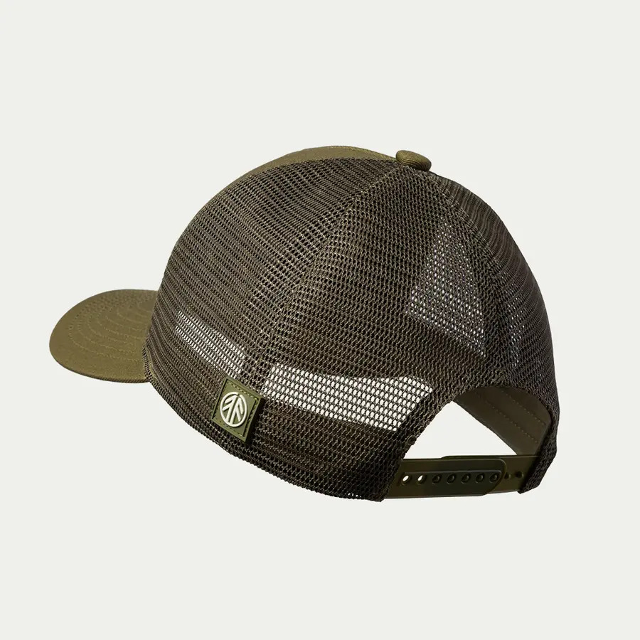 detail Beyond Nordic BN215 olivgrüne Herren Baseball-Trucker-Cap, atmungsaktiv