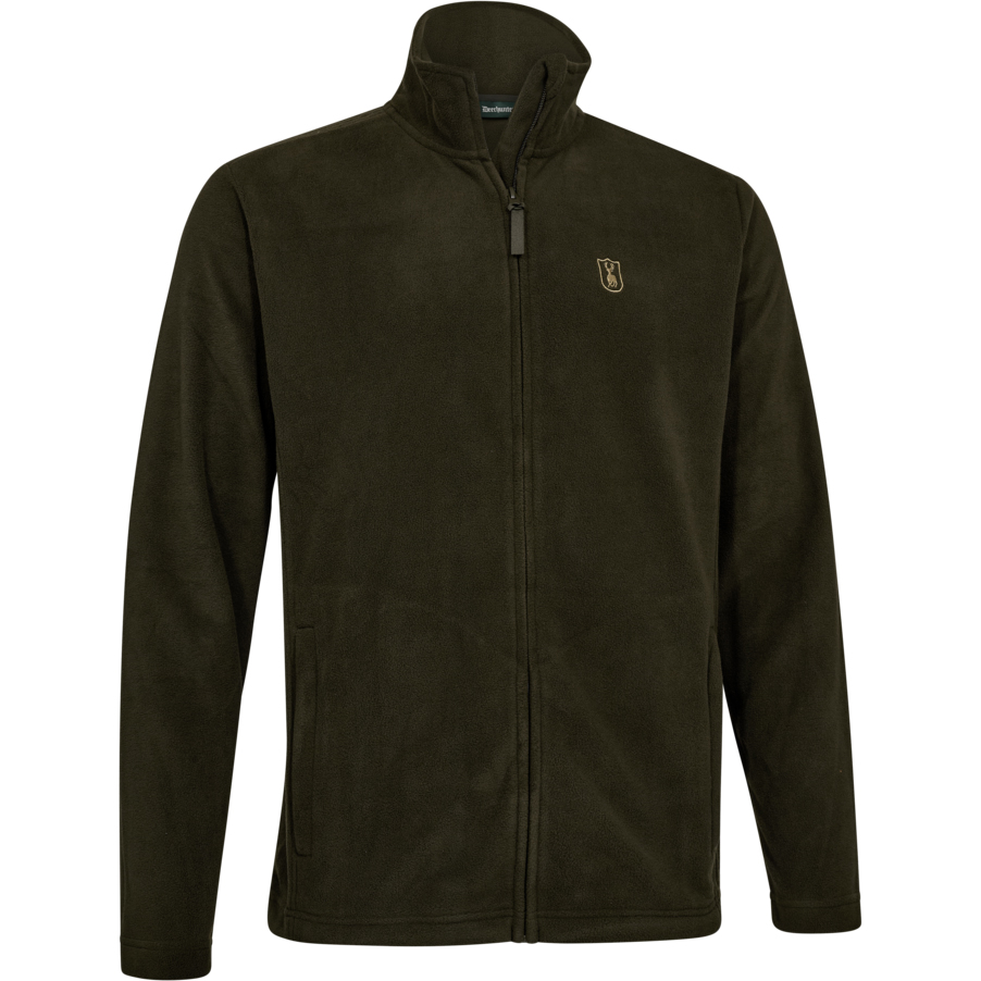 detail Deerhunter Denmark Atlas Light olivgrüne leichte Herren Outdoor Fleece Jacke