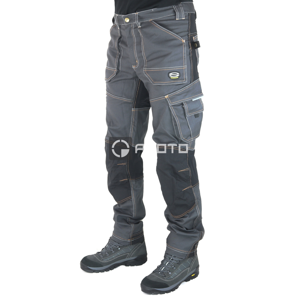 detail SIR Gemini Stretch Premium šedé pánské pracovní kalhoty