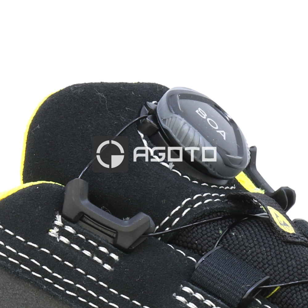 detail DIADORA Run Low S3S schwarze Herren Leder Arbeitsschuhe mit BOA Schnellverschlus