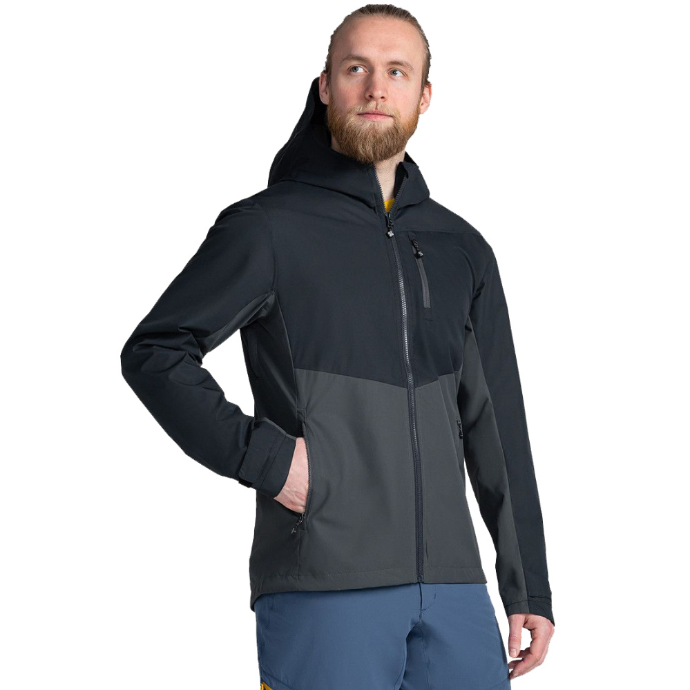 detail KILPI Sonna M schwarze Herren-Outdoorjacke mit Siberium-Membran 10.000 mm