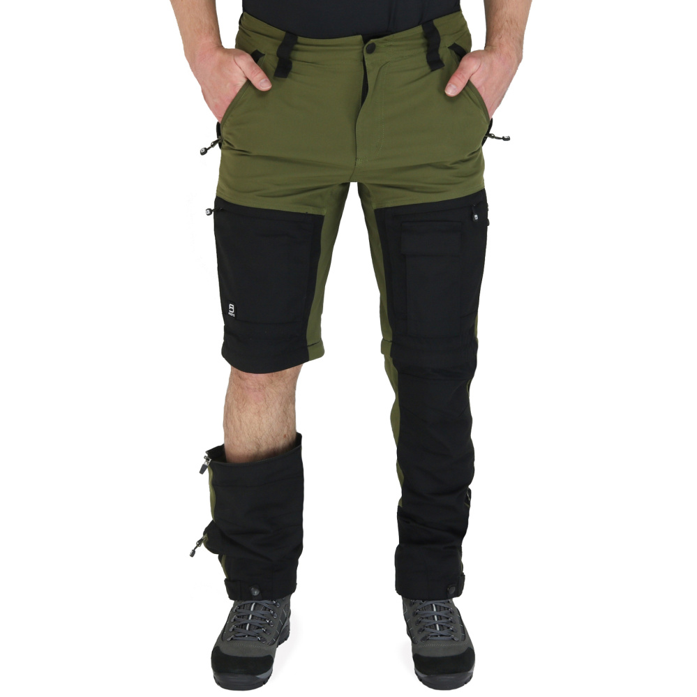 detail Asoto Vattern Zip-Off olive Herren Outdoorhose DWR mit abnehmbaren Hosenbeinen 2