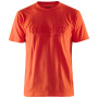 Vorschau BLAKLADER Sweden Herren Profi-T-Shirt mit 3D-Logo, orange, 100 % Baumwolle