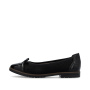 Vorschau RIEKER 45358-00 schwarze moderne Damen-Ballerinas, passend zu jedem Outfit
